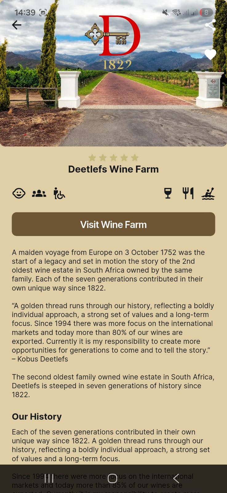 Wine Farm Detailed View